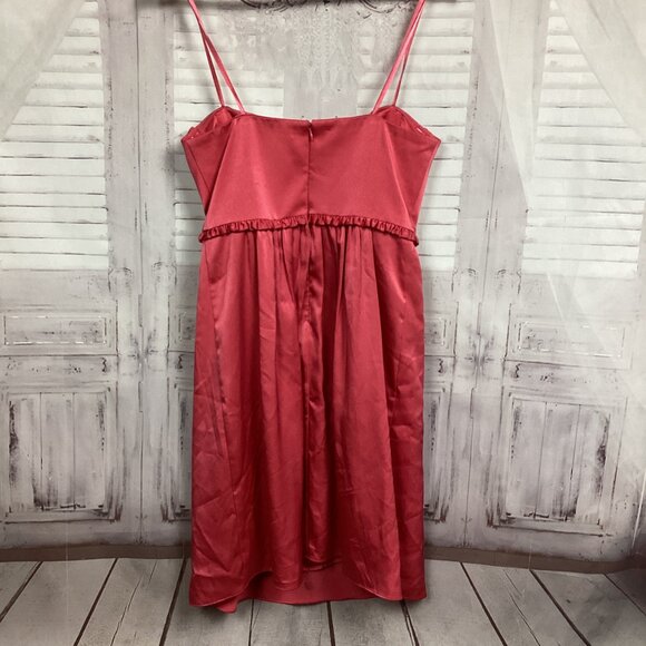 BCBG MaxAzria Strapless Cocktail Dress Pink Satin - Picture 6 of 14